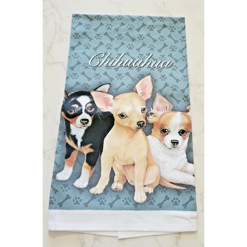 FIDDLER'S ELBOW Chihuahua Dish Towel Tea Hand XL 21